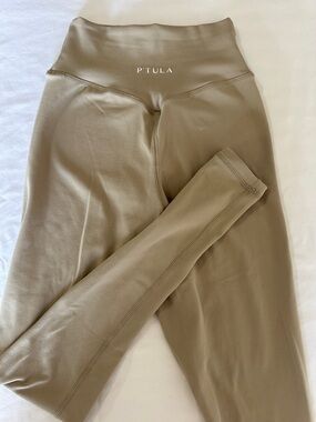 P'tula Sculpting High-Waist Leggings in Taupe
